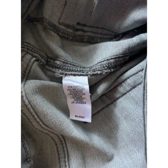 J Jill Jeans Womens 16 Petite Gray Denim High Rise Flare Stretch Medium Wash - Picture 9 of 13